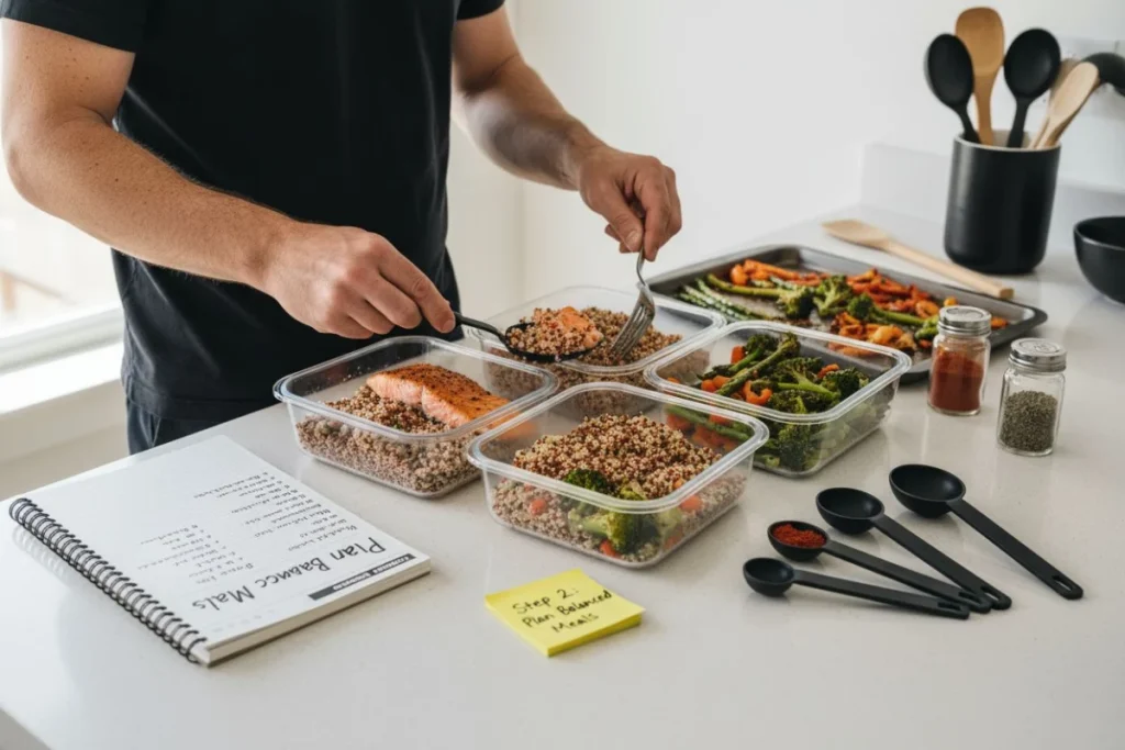 plan balanced meals meal prep