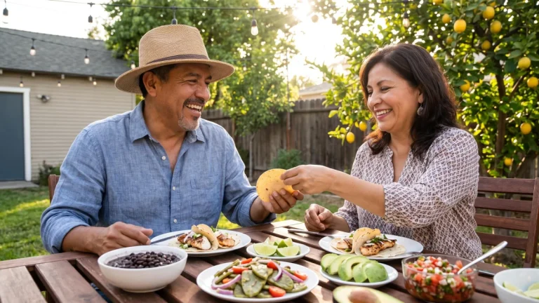 Healthy Mexican Food: Frijoles, Nopales, Aguacate and a Healthier Latino Plate